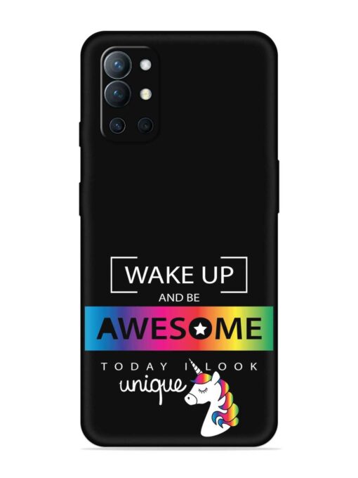 Inspirational Quote Unicorn Embossed Soft Silicone Case for Oneplus 9R (5G) Zapvi