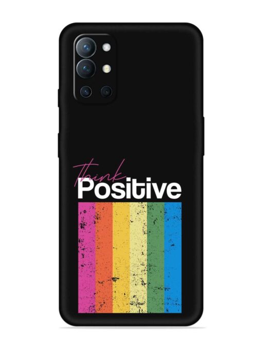 Think Positive Typography Embossed Soft Silicone Case for Oneplus 9R (5G) Zapvi