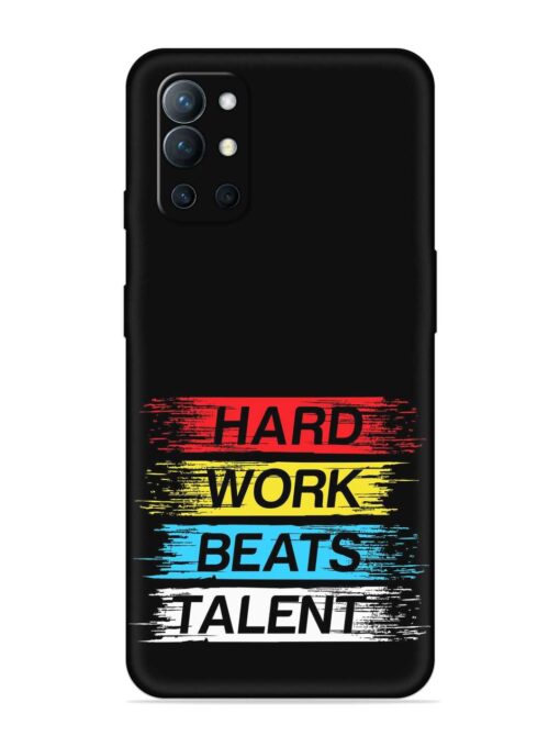 Hard Work Beats Embossed Soft Silicone Case for Oneplus 9R (5G)