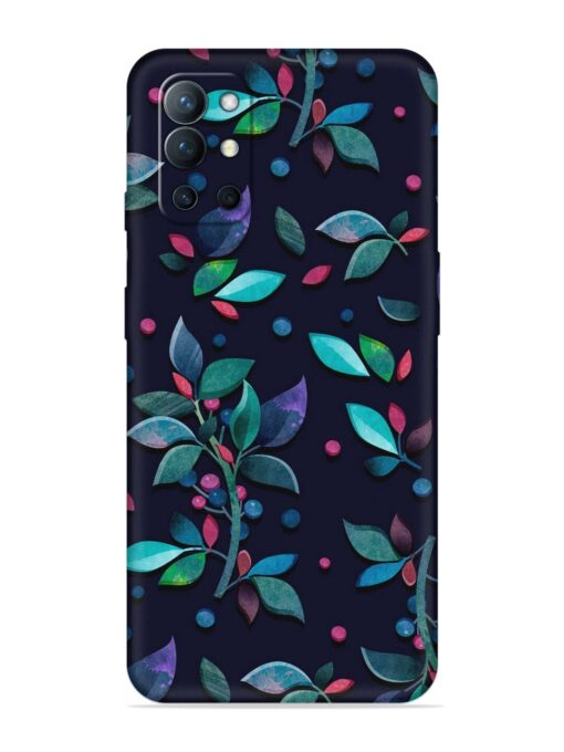 Decorative Watercolor Flower Embossed Soft Silicone Case for Oneplus 9R (5G)