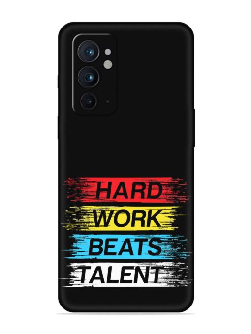 Hard Work Beats Embossed Soft Silicone Case for Oneplus 9RT (5G) Zapvi