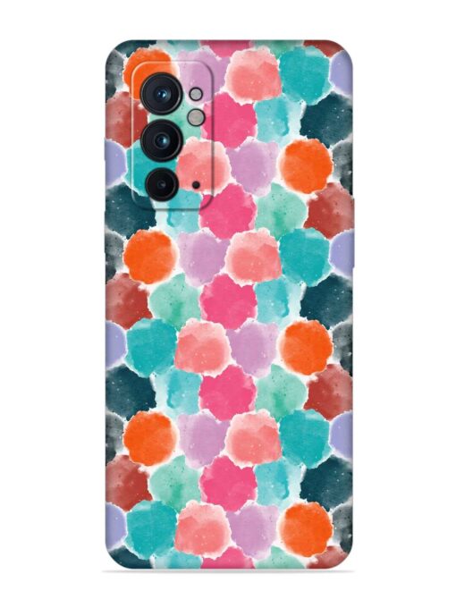 Colorful Seamless Pattern Embossed Soft Silicone Case for Oneplus 9RT (5G)