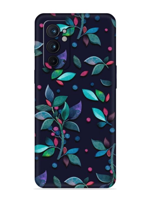 Decorative Watercolor Flower Embossed Soft Silicone Case for Oneplus 9RT (5G) Zapvi