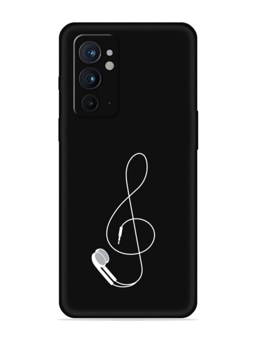 Music Earphone Vector Embossed Soft Silicone Case for Oneplus 9RT (5G) Zapvi