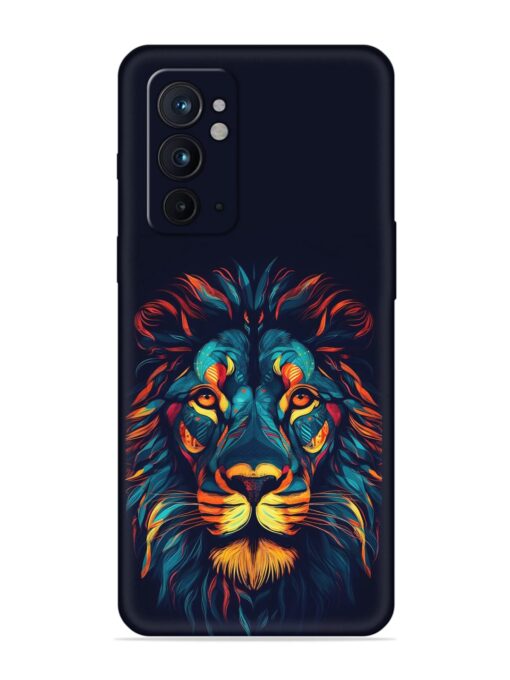 Colorful Lion Embossed Soft Silicone Case for Oneplus 9RT (5G)