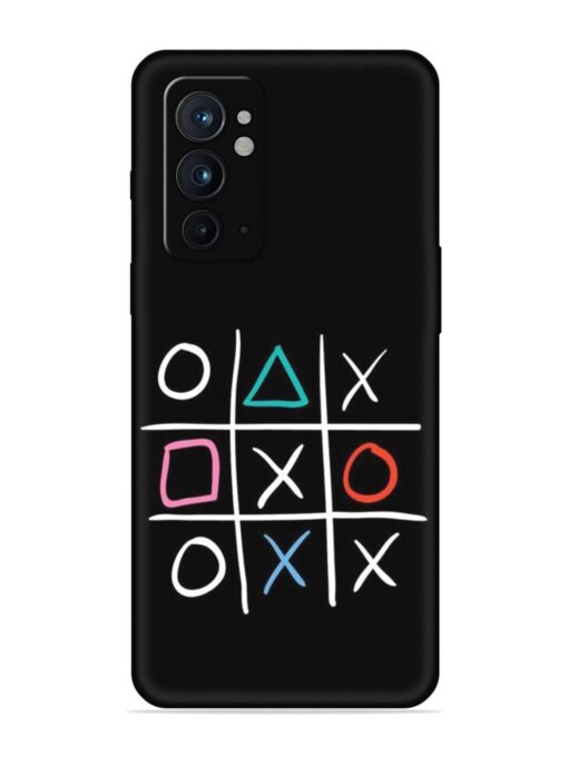 Super Neon Tic-Tac-Toe Embossed Soft Silicone Case for Oneplus 9RT (5G) Zapvi