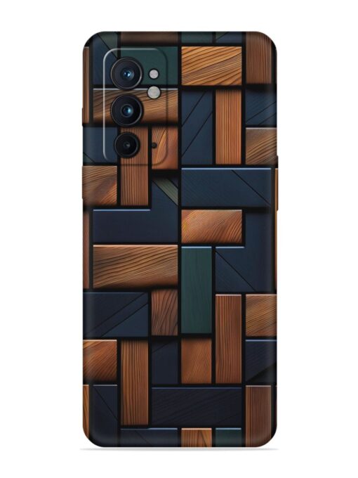 Wooden Background Cubes Embossed Soft Silicone Case for Oneplus 9RT (5G) Zapvi