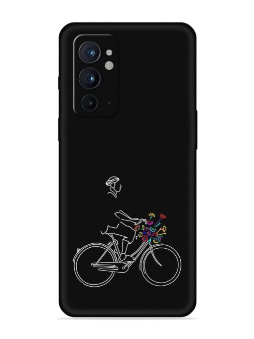 Minimalist Cycle Art Embossed Soft Silicone Case for Oneplus 9RT (5G) Zapvi