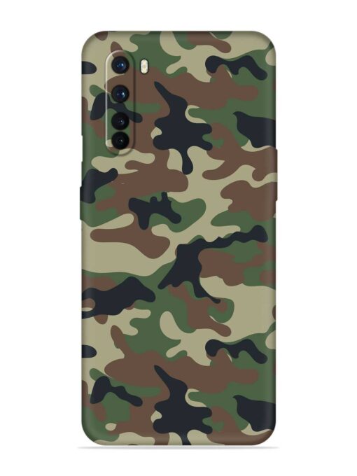 Army Military Camouflage Dark Green Embossed Soft Silicone Case for Oneplus Nord Zapvi