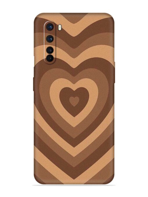 Brown Heart Embossed Soft Silicone Case for Oneplus Nord