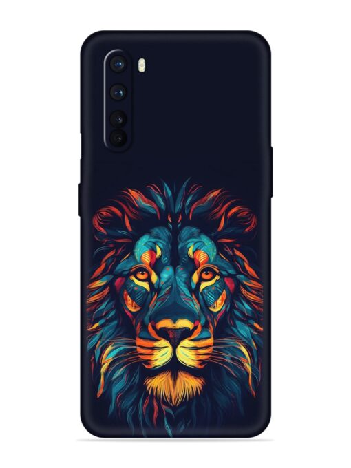 Colorful Lion Embossed Soft Silicone Case for Oneplus Nord Zapvi