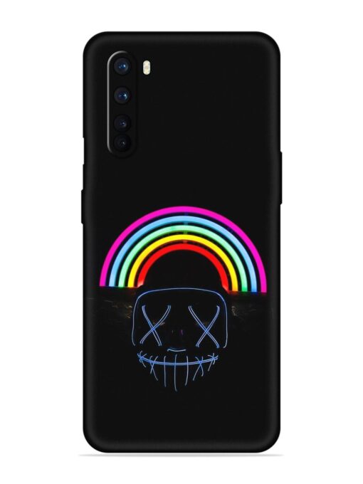 Mask Rainbow Embossed Soft Silicone Case for Oneplus Nord