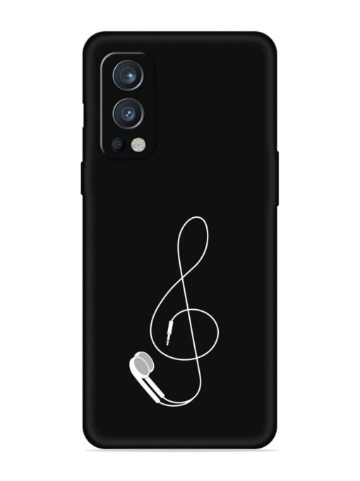 Music Earphone Vector Embossed Soft Silicone Case for Oneplus Nord 2 (5G)