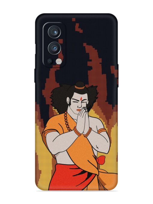 Shree Ram Vector Embossed Soft Silicone Case for Oneplus Nord 2 (5G) Zapvi