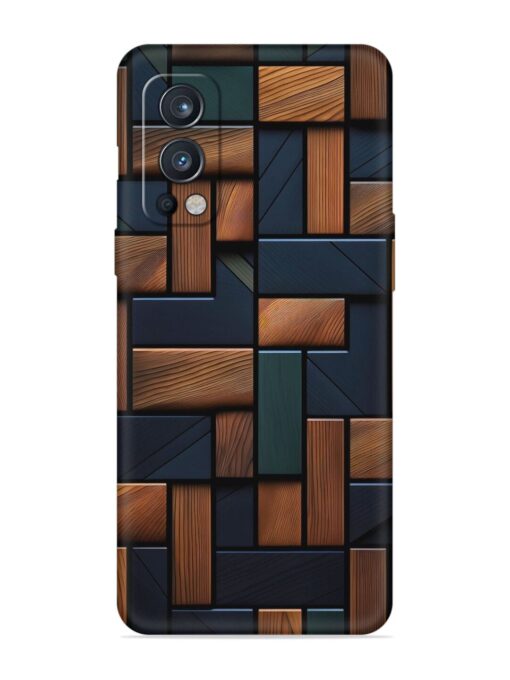 Wooden Background Cubes Embossed Soft Silicone Case for Oneplus Nord 2 (5G) Zapvi