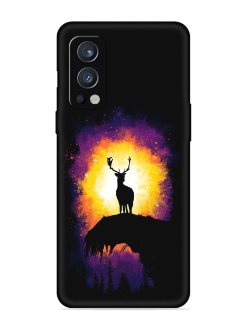 Elk Animal Art Embossed Soft Silicone Case for Oneplus Nord 2 (5G) Zapvi