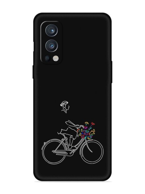 Minimalist Cycle Art Embossed Soft Silicone Case for Oneplus Nord 2 (5G) Zapvi