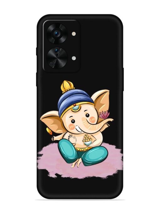 Bal Ganesh Vector Art Embossed Soft Silicone Case for Oneplus Nord 2T (5G)