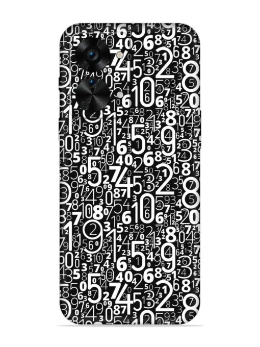 Many Numbers Different Embossed Soft Silicone Case for Oneplus Nord 2T (5G) Zapvi