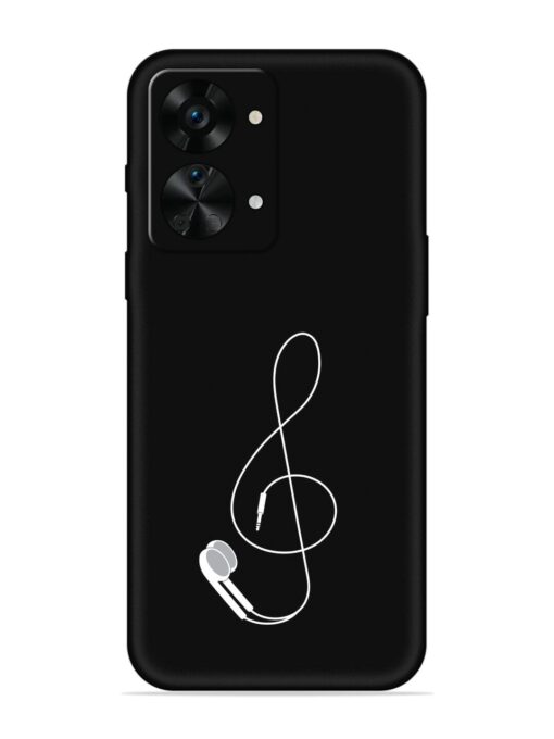 Music Earphone Vector Embossed Soft Silicone Case for Oneplus Nord 2T (5G) Zapvi