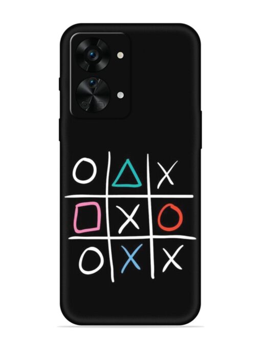 Super Neon Tic-Tac-Toe Embossed Soft Silicone Case for Oneplus Nord 2T (5G) Zapvi