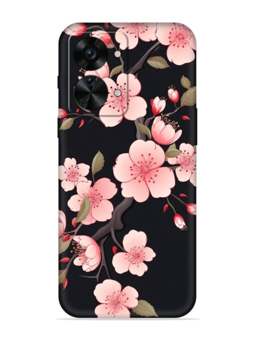 Cherry Blossom Embossed Soft Silicone Case for Oneplus Nord 2T (5G)