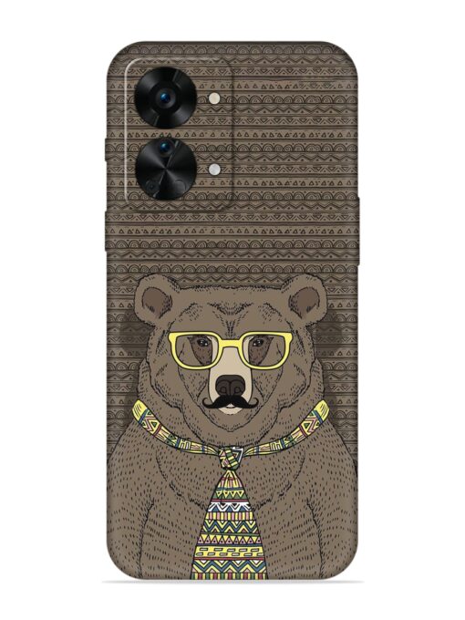 Grizzly Bear Embossed Soft Silicone Case for Oneplus Nord 2T (5G) Zapvi