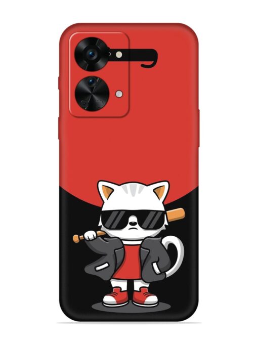 Cool Little Bear Cartoon Embossed Soft Silicone Case for Oneplus Nord 2T (5G) Zapvi