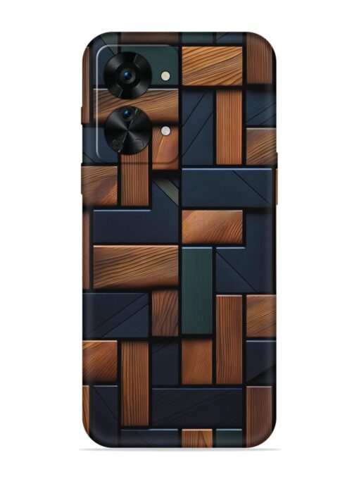 Wooden Background Cubes Embossed Soft Silicone Case for Oneplus Nord 2T (5G) Zapvi