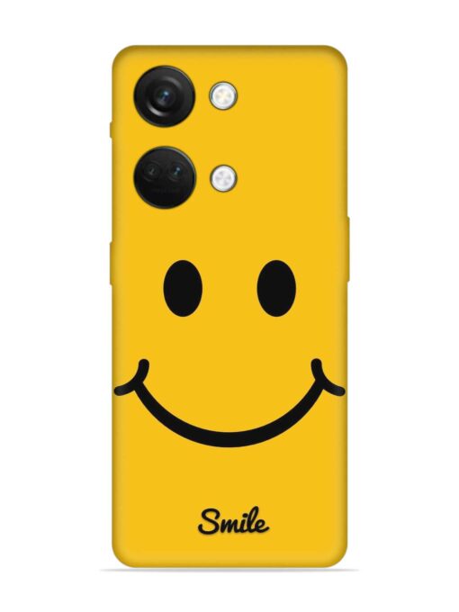 Yellow Smiley Embossed Soft Silicone Case for Oneplus Nord 3 (5G) Zapvi