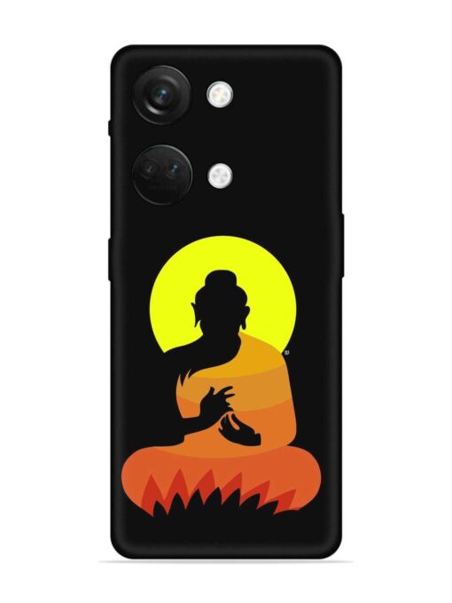 Buddha Art Black Embossed Soft Silicone Case for Oneplus Nord 3 (5G)