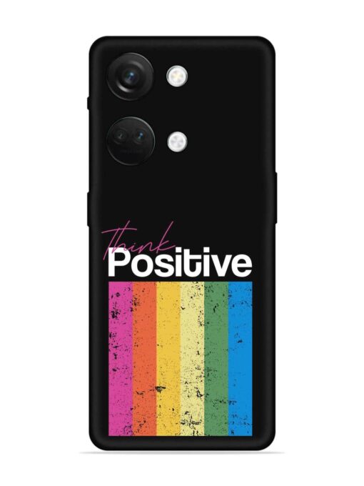 Think Positive Typography Embossed Soft Silicone Case for Oneplus Nord 3 (5G) Zapvi