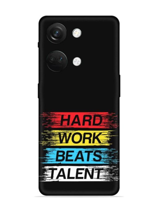 Hard Work Beats Embossed Soft Silicone Case for Oneplus Nord 3 (5G)