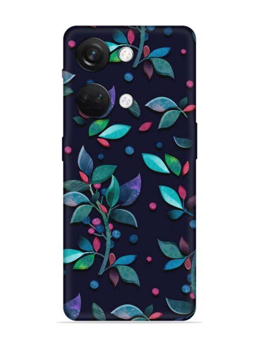 Decorative Watercolor Flower Embossed Soft Silicone Case for Oneplus Nord 3 (5G) Zapvi