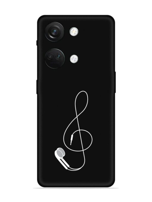 Music Earphone Vector Embossed Soft Silicone Case for Oneplus Nord 3 (5G) Zapvi