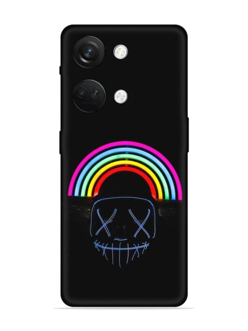 Mask Rainbow Embossed Soft Silicone Case for Oneplus Nord 3 (5G) Zapvi