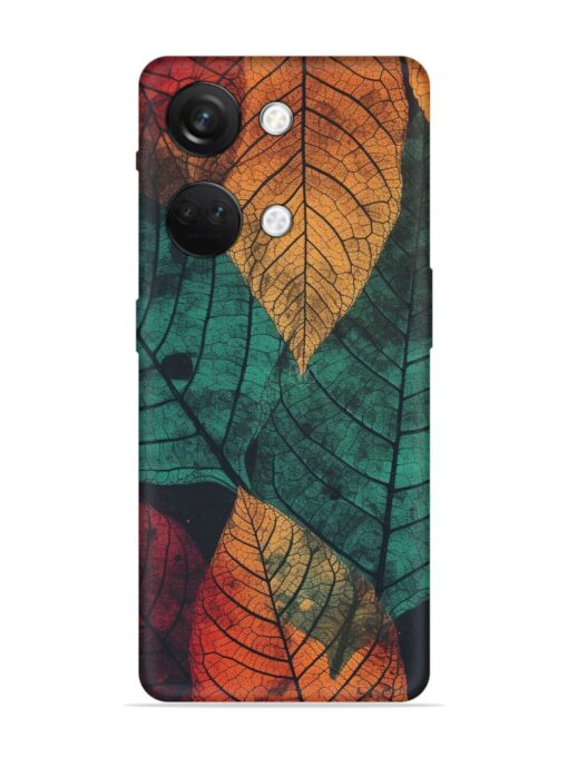 Leaves Artwork Embossed Soft Silicone Case for Oneplus Nord 3 (5G)