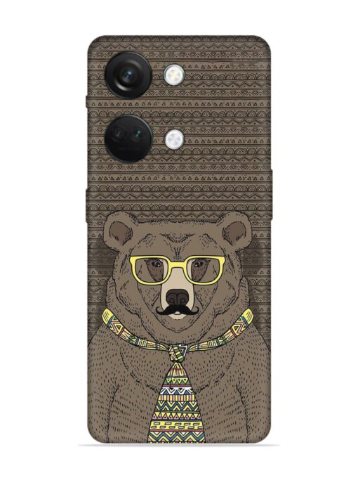 Grizzly Bear Embossed Soft Silicone Case for Oneplus Nord 3 (5G) Zapvi