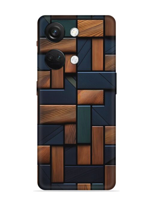 Wooden Background Cubes Embossed Soft Silicone Case for Oneplus Nord 3 (5G) Zapvi