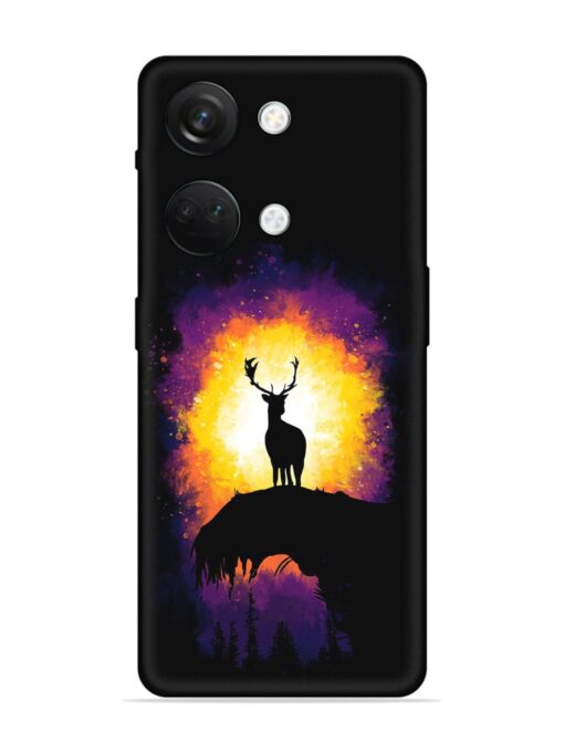 Elk Animal Art Embossed Soft Silicone Case for Oneplus Nord 3 (5G)