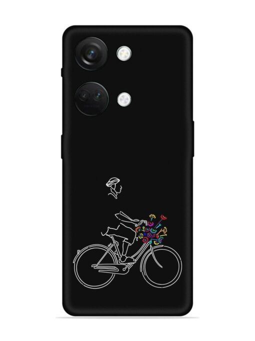 Minimalist Cycle Art Embossed Soft Silicone Case for Oneplus Nord 3 (5G) Zapvi