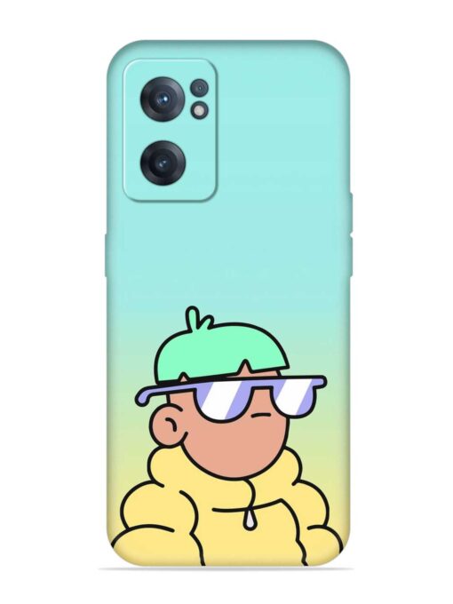 Doodles Cool Character Embossed Soft Silicone Case for Oneplus Nord Ce 2 (5G)