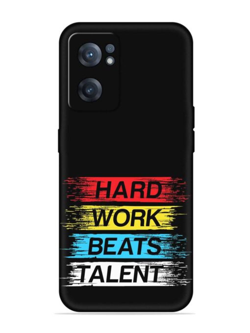 Hard Work Beats Embossed Soft Silicone Case for Oneplus Nord Ce 2 (5G)