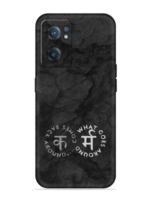 Karma Hindi Word Embossed Soft Silicone Case for Oneplus Nord Ce 2 (5G)