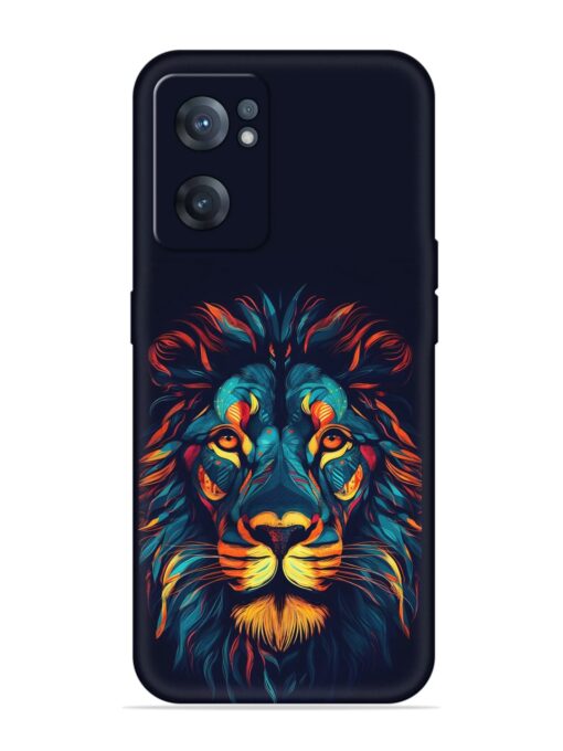 Colorful Lion Embossed Soft Silicone Case for Oneplus Nord Ce 2 (5G) Zapvi