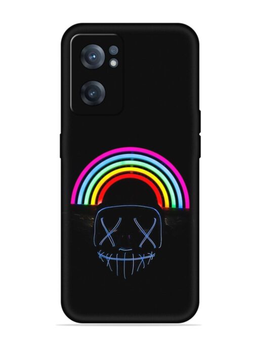 Mask Rainbow Embossed Soft Silicone Case for Oneplus Nord Ce 2 (5G)