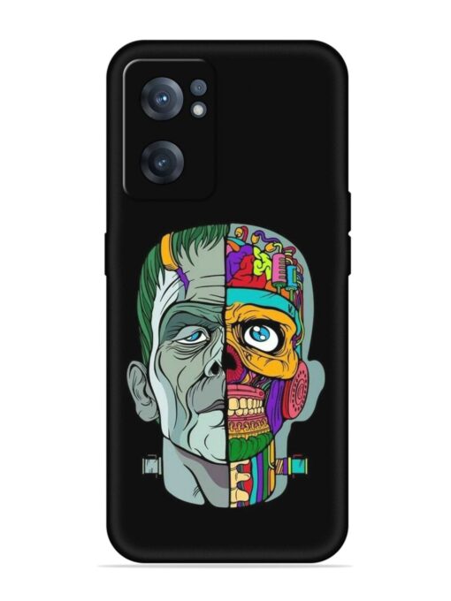 Men Vs Skull Embossed Soft Silicone Case for Oneplus Nord Ce 2 (5G)