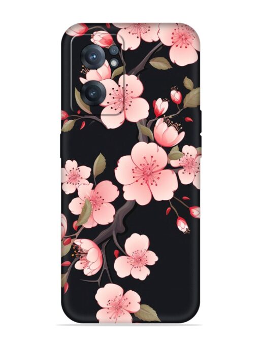 Cherry Blossom Embossed Soft Silicone Case for Oneplus Nord Ce 2 (5G)