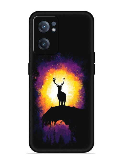 Elk Animal Art Embossed Soft Silicone Case for Oneplus Nord Ce 2 (5G) Zapvi