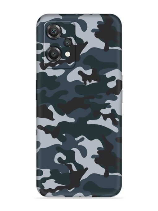 Dark Blue Army Military Art Embossed Soft Silicone Case for Oneplus Nord Ce 2 Lite (5G) Zapvi